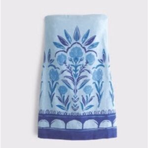 Abercrombie & Fitch Strapless Blue Floral Dress